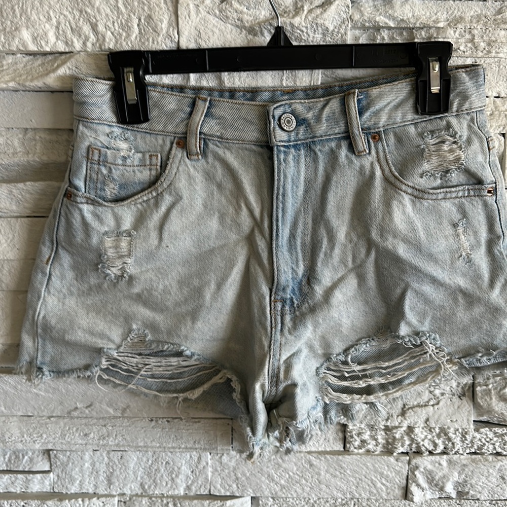 PacSun High Rise festival denim shorts